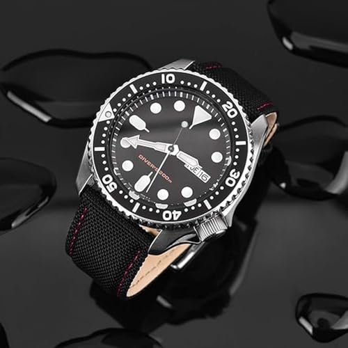 Ritche Christmas Gift 18mm Sailcloth Wristbands Watch Strap, Quick Release Sailcloth Watch Band Padding Design Watch Bands for Men Women, White Elephant Gifts, Stocking Stuffers for Men