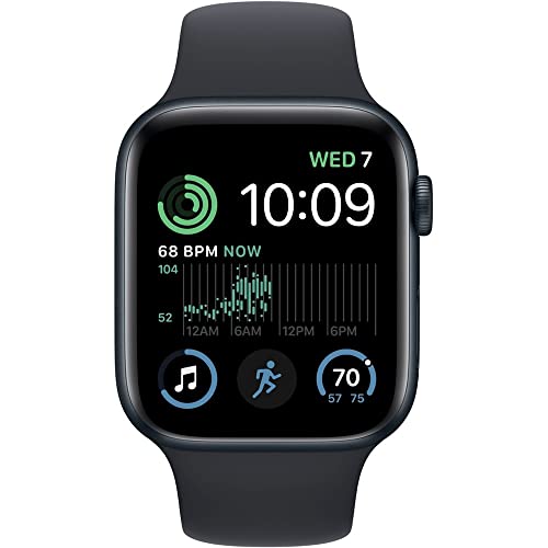 Apple Watch SE (2nd Gen) (GPS + Cellular, 40mm) - Midnight Aluminum Case with Midnight Sport Band, M/L (Renewed)