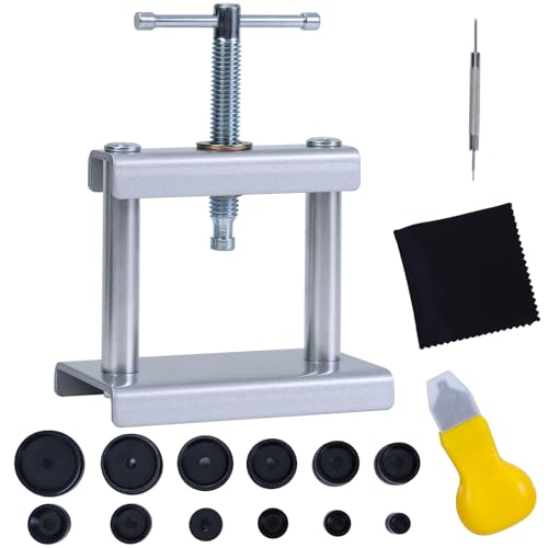 J6&H6 Watch Press Tool Set,Watch Back Case Closer for Closing the Cover , Watches Battery Replacement Tool Kit, Dismantling The Watchs Opener Case, Suitable for Watches Repair Kits with 16 to 50mm Circular Dials