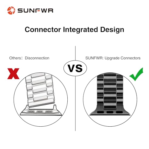 SUNFWR Compatible with Apple Watch Band 44mm 45mm 42mm 46mm 49mm for Men Women, Stainless Steel Metal iWatch Band for Apple Watch Series 11/10/9/8/7/6/5/4/3/2/1/SE/SE2/SE3 Ultra3/2/1 (No case)