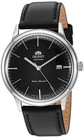 Orient Men's '2nd Gen. Bambino Ver. 3' Automatic Stainless Steel and Leather Dress Watch, Color: Black (Model: TAC0000DB0)