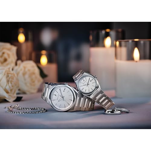 Bulova Men's Quartz Dress Classic Watch, Silver-Tone Stainless Steel Bracelet, Silver-White Dial, Calendar (Style: 96B481)