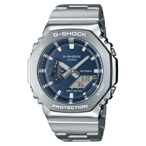 G-Shock Casio G-Steel GM2110D Analog-Digital Navy Blue Dial Stainless Steel Watch 43mm - GM2110D-2B