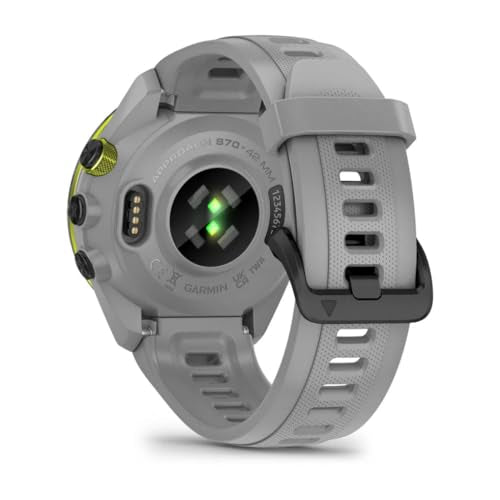 Garmin Approach S70 42MM Gray- Fitness Tracker Golf GPS Premium Smartwatch for Men, Lightweight Touchscreen AMOLED Display and Pre-Loaded Courses Bundle with Air Pro TWS Truly Wireless Earbuds -