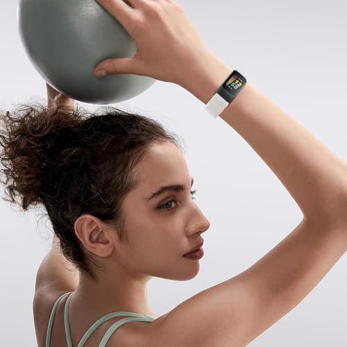Folavii 5 Pack Stretchy Nylon Compatible with Fitbit Charge 6 Bands/Fitbit Charge 5 Bands for Women Men, Elastic Adjustable Straps Sport Replacement Wristbands for Fitbit Charge 5/6 Watch