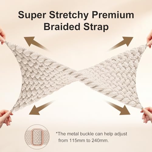 Maledan Stylish Band Compatible for Fitbit Sense/Versa 3/Fitbit Versa 4/Sense 2 Bands Women Men, Nylon Stretchy Solo Loop Sport Bracelet Replacement Bands for Sense/Versa 3/4 Smartwatch Accessories