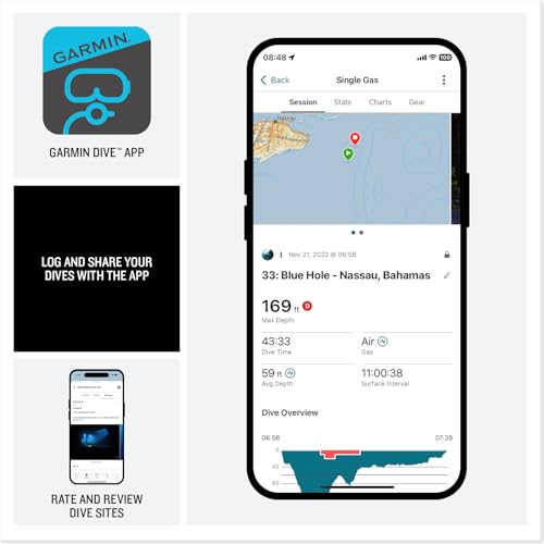 Garmin Descent™ X30, Rugged Dive Computer, Surface GPS, Button Controls, Vibrant 2.4-inch Color Display, Up to 30 Hours of Battery Life