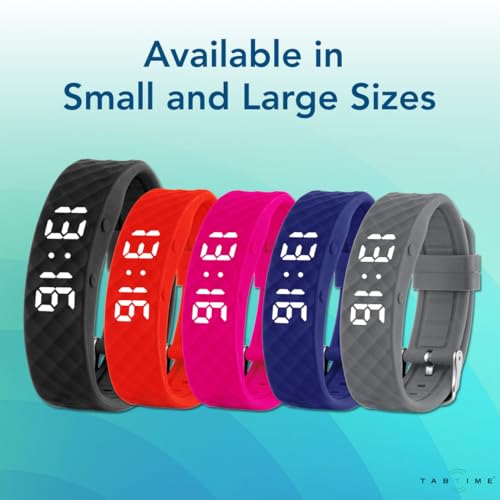 Tabtime Vibrating Alarm Wristband - Silent Alarm Watch for Adults and Kids - with up to 10 Personal Alarms or Pill Reminders per Day?