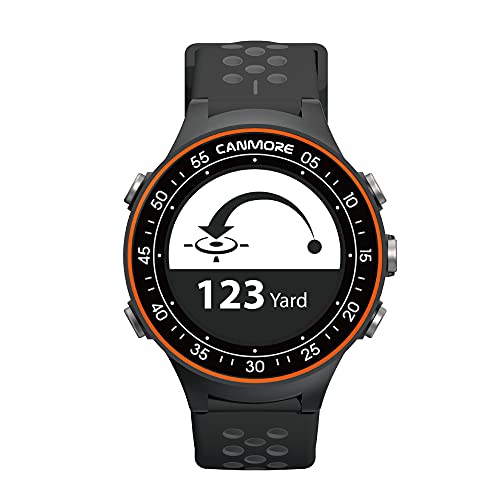 CANMORE TW411 Golf GPS Watch with Fitness Tracker, 41,000+ Free Preloaded Worldwide Course, Upgraded IC Chip, Orange