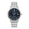 Seiko SRPH92K1 Men's Analogue Automatic Watch with Stainless Steel Strap, Silber & Blau, Bracelet