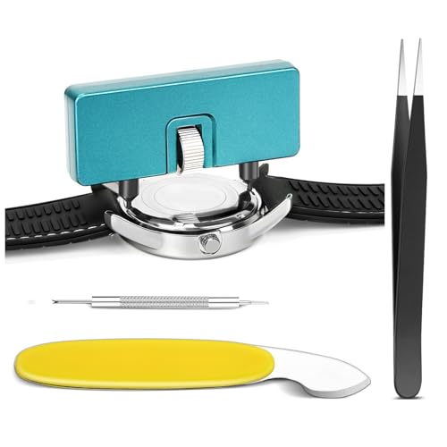 Gusxmioi Watch Battery Replacement Tool Kit – Adjustable Case Opener, Watch Band Strap Remover & Pry Back Case Opener, Removal Install Repair Tool for Watch Bands