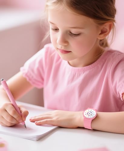 TENOCK Kids Analog Watch Boys Girls, 30M Waterproof, Sports Watch for Boys, Easy to Read Children's Thin Dial Wrist Watches with Soft Band, for Ages 5-15 Kids Great Birthday Gifts