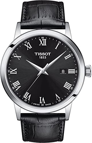 Tissot mens Classic Dream Stainless Steel Dress Watch Black T1294101605300