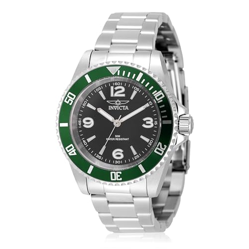 Invicta Specialty Men 40mm Stainless Steel Steel Black dial PC21J Quartz