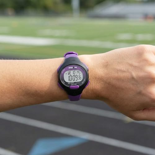 Timex Women's Ironman Triathlon Essential 10 34mm Watch – Black & Purple Case with Black Resin Strap