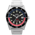 Timex Men's Deep Water Reef 41mm Watch - Stainless Steel Bracelet Black Dial Stainless Steel Case