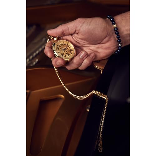 Bulova Sutton Classic Gold Tone Grey Accent Dial and Gold Tone Stainless Pocket Watch 50mm - 97A178
