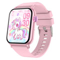 ganopterygon Smart Watch for Kids, 12 Puzzle Games HD Touch Screen Watches, Step Counter, Heart Rate and Sleep Monitor, Flashlight, 12/24 hr Educational Toys Birthday Gifts for Girls Ages 6-12 (Pink)