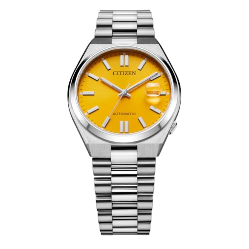 Citizen Men's Automatic Tsuyosa Sport Luxury Watch, Yellow Dial, Stainless Steel Bracelet and Case (Model: NJ0150-56Z)