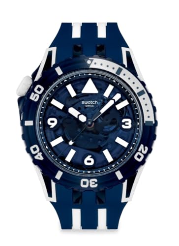 Swatch Scuba Unisex Casual Watch Bio-sourced Blue Quartz Water Resistant SEA WASP