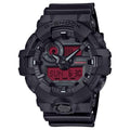 Casio G-Shock Black Resin Red Analog-Digital Watch GA-700BBR-1A