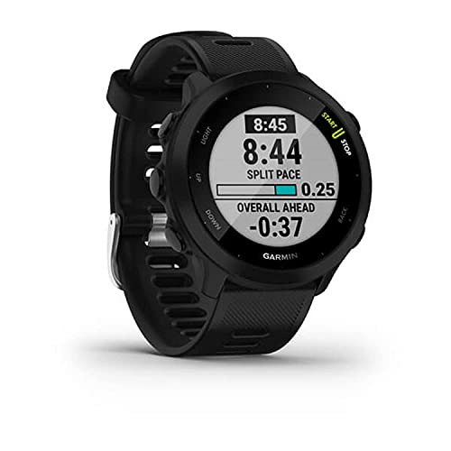 Garmin Forerunner 55, GPS Running Watch with Daily Suggested Workouts, Up to 2 weeks of Battery Life, Black (Renewed)