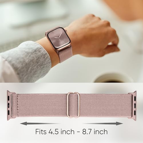 8 Pack Stretchy Solo Loop Band Compatible with Apple Watch Bands for Women Men 40mm 38mm 41mm 42mm 44mm 45mm 46mm 49mm, Nylon Braided Strap for iWatch Series 11 10 9 8 7 6 SE 5 4 3 Ultra 3 Ultra 2