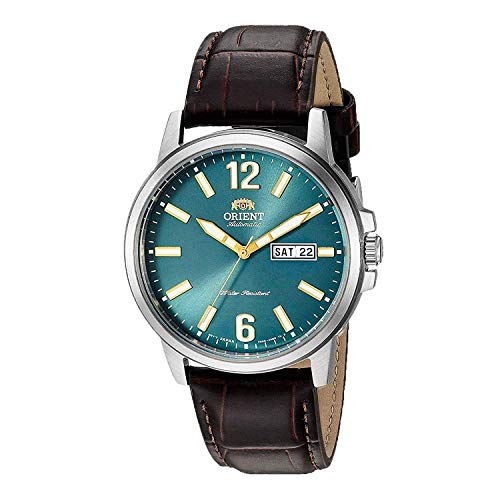 Orient Men's Sport Stainless Steel Japanese Automatic Leather Calfskin Strap, Brown, 8.25 Casual Watch (Model: RA-AA0C06E19A)