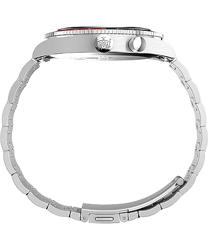 Timex Men's Waterbury Traditional 39mm Watch - Stainless Steel Bracelet Black Dial Stainless Steel Case