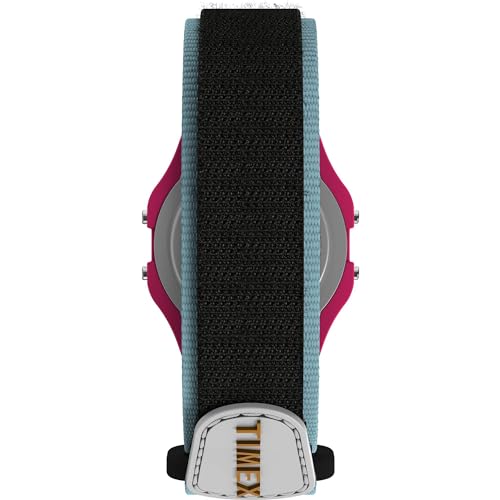 Timex Men's Classical Digital 36mm Watch - Blue Strap Digital Dial Pink Case