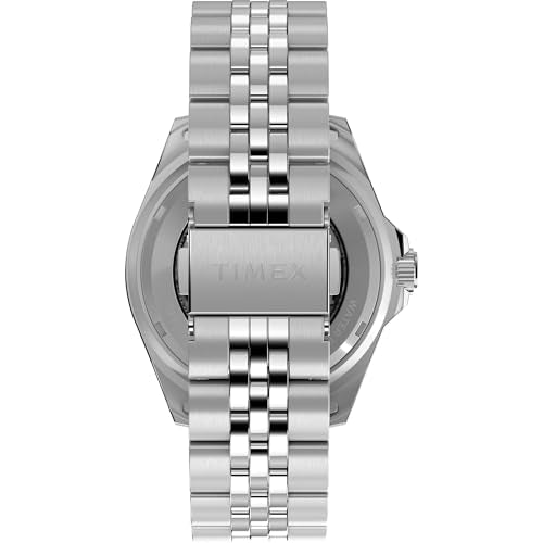 Timex Men's Harborside Coast 40mm Watch - Silver-Tone Bracelet Black Dial Silver-Tone Case