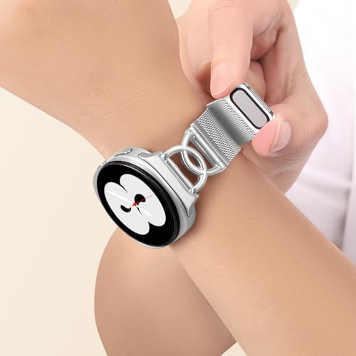 Adorve Metal Strap Compatible with Galaxy Watch 8 Band 40mm 44mm, Galaxy Watch 8 Classic Band 46mm, Milanese Magnetic No Gap Strap for Samsung Watch Bands for Women with Unique Design
