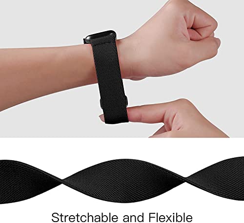 Elastic Bands for Garmin Forerunner 55/165/645/245 Music Watch Band, Garmin Vivoactive 6/5/3 Bands, 20mm Nylon Sport Wristband for Garmin Venu/Sq/Sq 2/Vivomove HR/Sport Men Women 3Pack