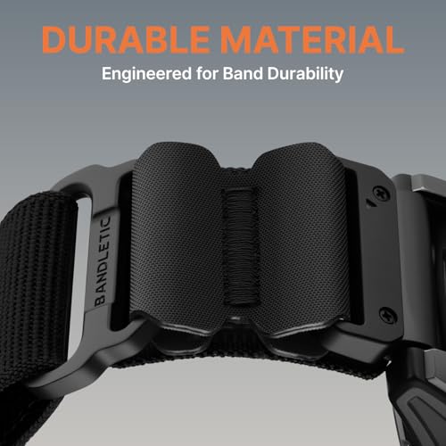 Bandletic Compatible with Garmin Instinct Watch Band - 22mm Quick Fit Rugged Nylon Strap for Fenix 8 E 47mm/7 6 Pro/5 Plus/Instinct 2 3 E 45mm /Forerunner 965/955/945 /Approach S70/S62/S60/Epix Pro
