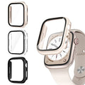 COMMUTER 3 Pack Case with Tempered Glass Screen Protector for Apple Watch SE(3nd) 2025 SE 2/1 Series 6/5/4 40mm, Hard PC Ultra-Thin Cover for iwatch SE 3/SE 2/SE/6/5/4 40mm, Black/Clear/Starlight