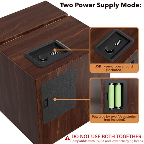 Racokky Watch Winder for Automatic Watches, Anti-Magnetic Single Watch Winder Box for Rolex, Luxury Wooden Case, Quiet Japanese Motor, Soft Velvet Pillow, Battery or Type-C, Premium Gift for Men