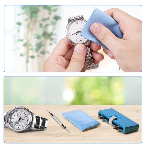 JOREST Watch Battery Replacement Kit, Watch Back Remover for Rotate Open Watch Cover, Watch Opening Tool, Watch Strap Removal, Watch Case Opener with Anti-scratch film, Spring Bar, Instruction Manual