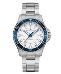 Hamilton Khaki Navy Automatic Men's Watch, 43mm Stainless Steel Case, Swiss Made, Silver Dial Analog Wrist Watch for Men, 300m Waterproof, Sapphire Crystal, Stainless Steel Strap