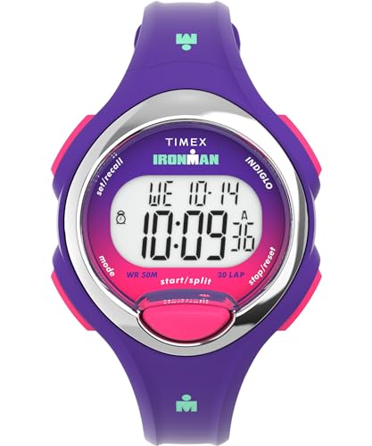 Timex Women's Ironman Triathlon Essential 30 34mm Watch - Purple Strap Digital Dial Purple Case