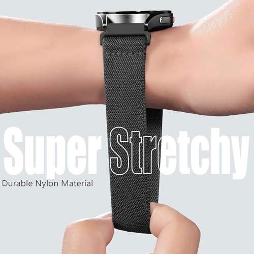 ZOCOVIN 10 Pack Stretchy Watch Band Compatible with Garmin Vivoactive 5/Vivoactive 6, 20mm Soft Elastic Fabric Replacement Sport Loop Straps for Garmin Venu Sq 2 /Forerunner 55/165 Women Men