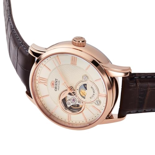 ORIENT Classic Semi Skeleton Sun & Moon Mechanical Watch RN-AS0002S Men's