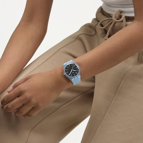Swatch Unisex Casual Watch Blue Bio-sourced Quartz Blue Moves