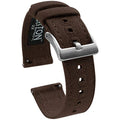 20mm Chocolate Brown - BARTON Canvas Quick Release Watch Band Straps - Choose Color & Width - 18mm, 19mm, 20mm, 21mm, 22mm, 23mm, or 24mm