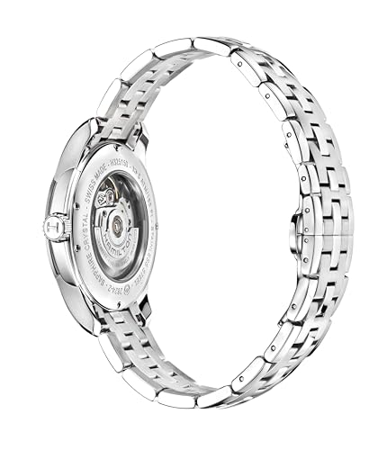 Hamilton Jazzmaster Automatic Men's Watch, 40mm Stainless Steel Case, Swiss Made, Silver Dial Analog Wrist Watch for Men, 50m Waterproof, Sapphire Crystal, 3-Hand Movement, Stainless Steel Strap