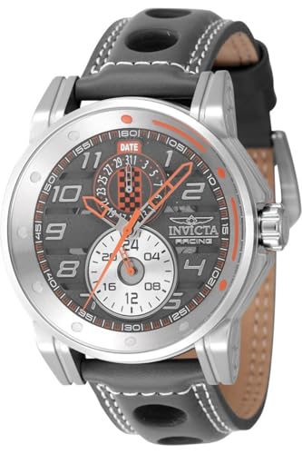 Invicta Racing Men 46.00mm Stainless Steel Orange + Steel Silver+Orange+Grey+Gunmetal dial VH61 Quartz