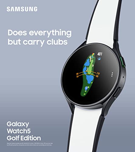 SAMSUNG Galaxy Watch 5 Golf Edition, 40mm Bluetooth Smartwatch w/ Body, Health, Fitness and Sleep Tracker, Improved Battery, Enhanced GPS Tracking, US Version, Gray Bezel w/Two-Tone Band