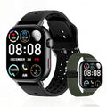 moutarlier 2026 Distance & Pace GPS Running Watch for Runners - Call & Text, AMOLED Large Screen, 50m Waterproof Swimming, Calorie & Step Counter, 2 Bands, Long Battery, for Seniors Men Women (Black)