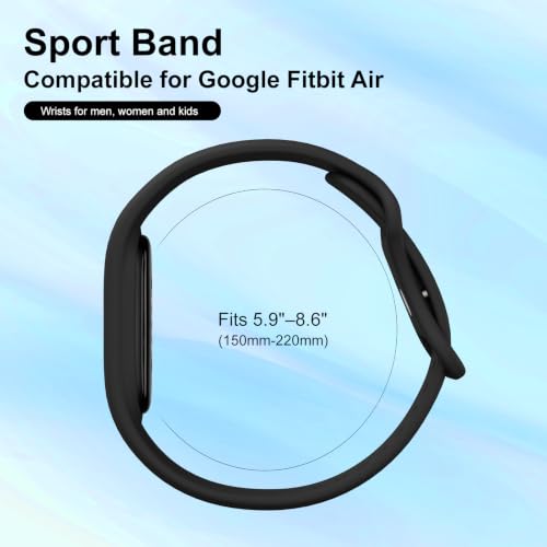 Compatible for Google Fitbit Air Band Silicone,Sweatproof & Water Resistant