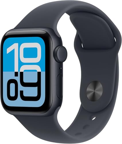 Apple Watch SE 3 [GPS + Cellular, 44mm] Midnight Aluminum Case with Black Sport Band, M/L (Renewed)