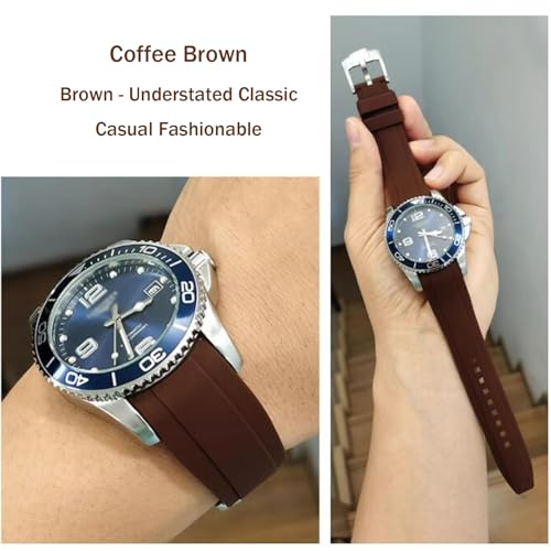 Niziruoup Bands for MoonSwatch Watch,Curved end No Gap,Premium Silicone Rubber Watch Strap for Omega X Swatch Moonswatch Speedmaster/Rolex/SEIKO 20mm 22mm Watch Strap Replacement Band for Men Women